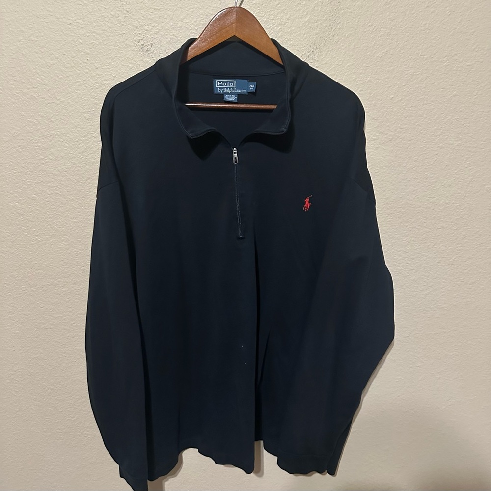 Polo Ralph Lauren Men’s Pima Cotton Black 1/4 Zip Pullover
